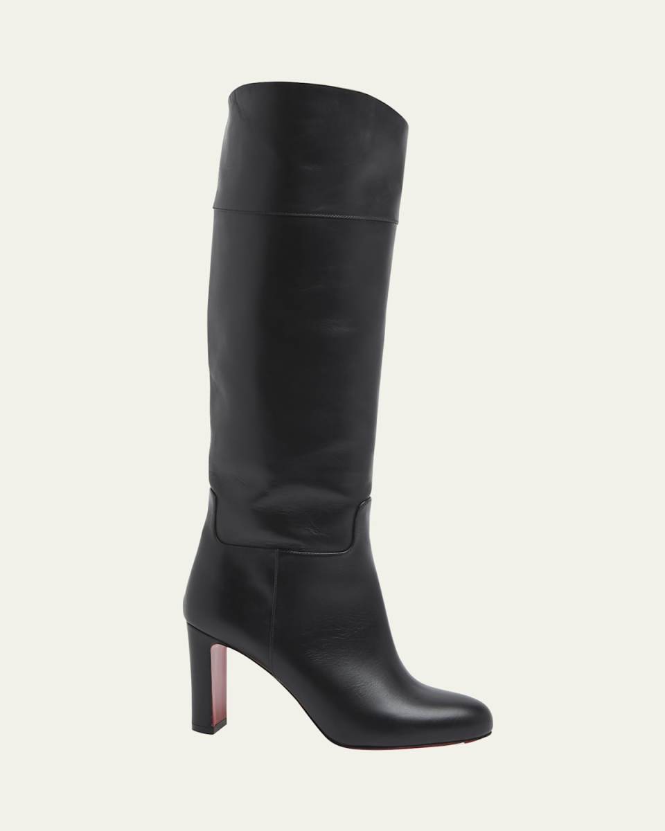 Loo Leather Red Sole Knee Boots